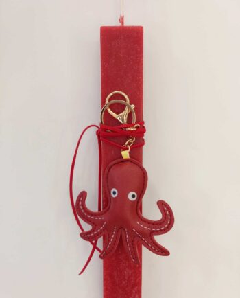 Easter Candle Red Octopus
