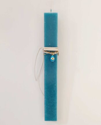 Easter Candle Necklace Egg Light Blue Evil Eye