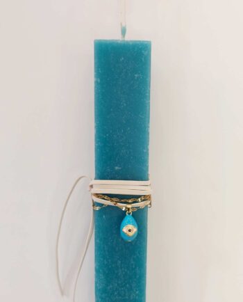 Easter Candle Necklace Egg Light Blue Evil Eye