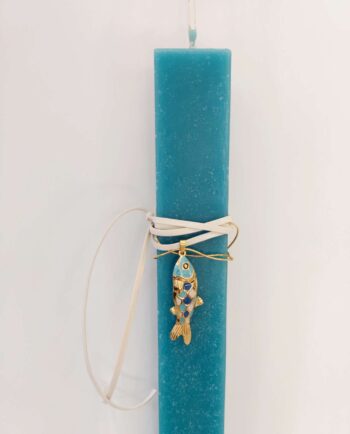 Easter Candle Necklace Multicolor Turquoise Fish