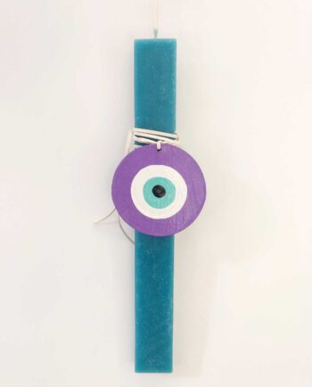 Easter Candle Purple Evil Eye