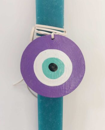 Easter Candle Purple Evil Eye
