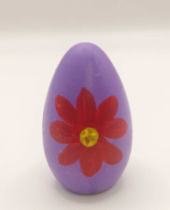 Wooden Easter Egg Handpainted Lilac I