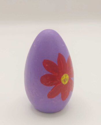 Wooden Easter Egg Handpainted Lilac I