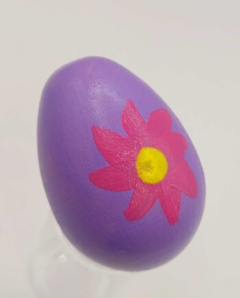 Wooden Easter Egg Handpainted Purple II