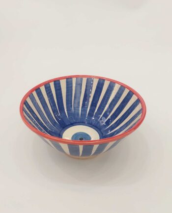 Ceramic Bowl Handmade with Evil Eye 26 cm