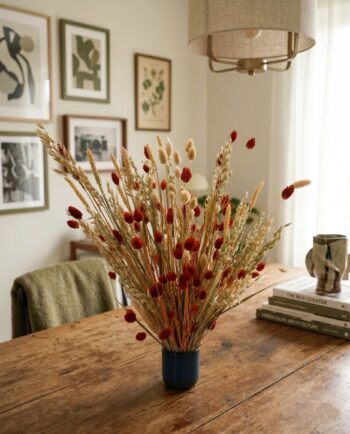 Dried Flowers Arrangement Orange Natural