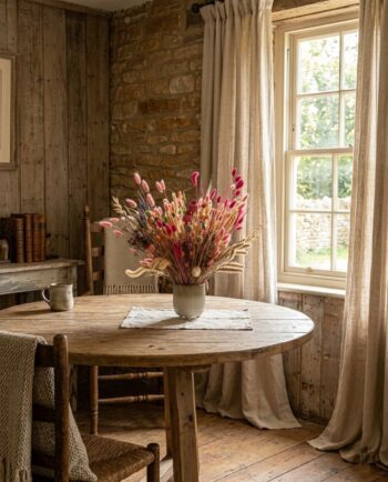 Dried Flowers Arrangement Pink Natural