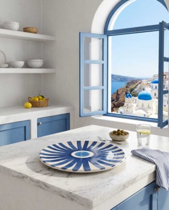 Ceramic Plate with Evil Eye