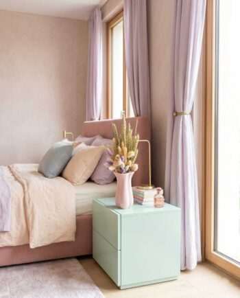 Dried Flower Arrangement Pink Ceramic Vase II