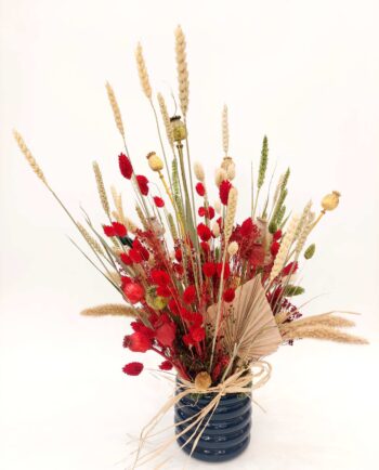 Dried Flowers Arrangement Red Natural