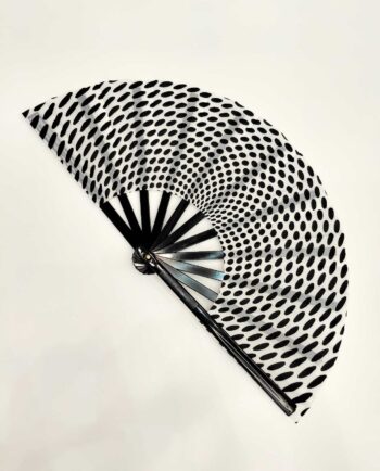 Fan Fabric Black & White Dots Pattern